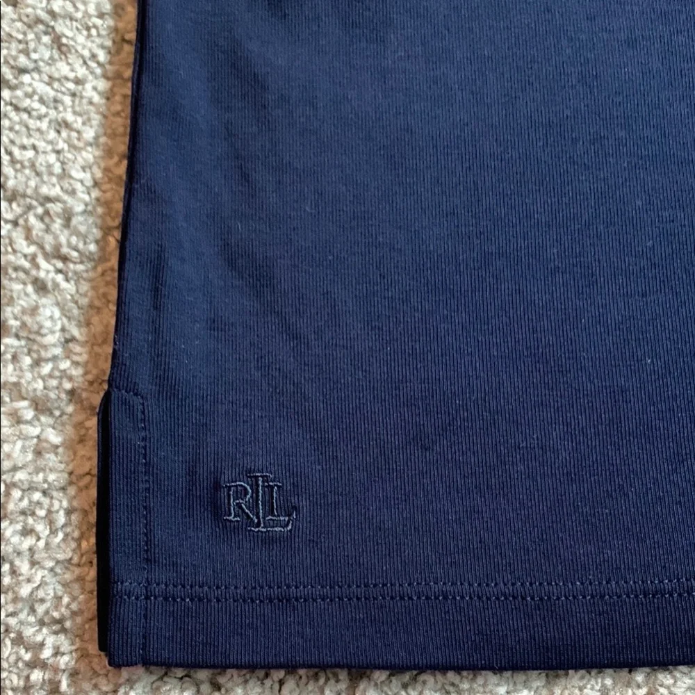Lauren Ralph Lauren Navy Blouse with Red Sleeve Ties Prep Preppy Patriotic XL - Picture 6 of 8